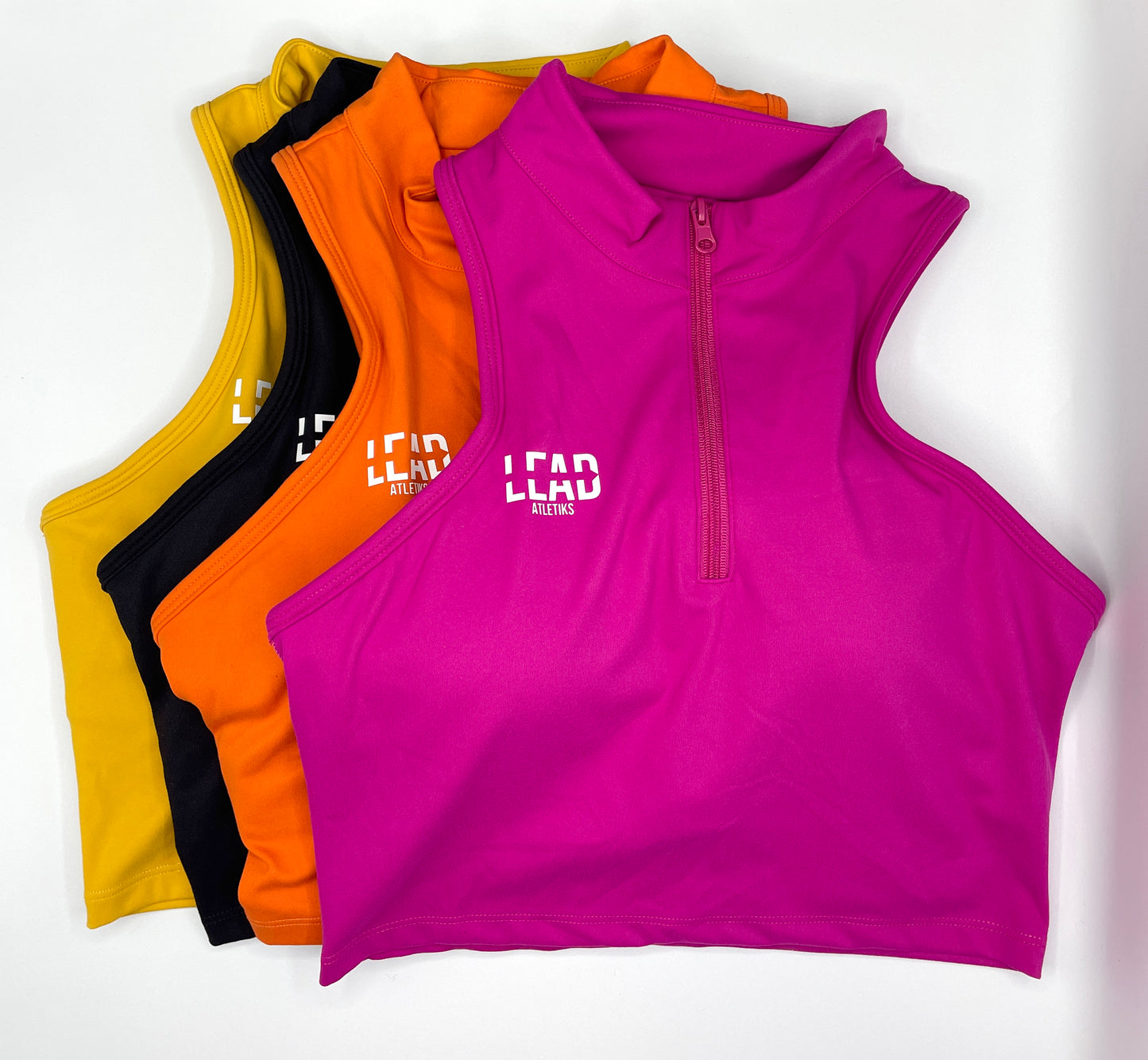 Merry Magenta x 1/2 Zip Seamless Crop