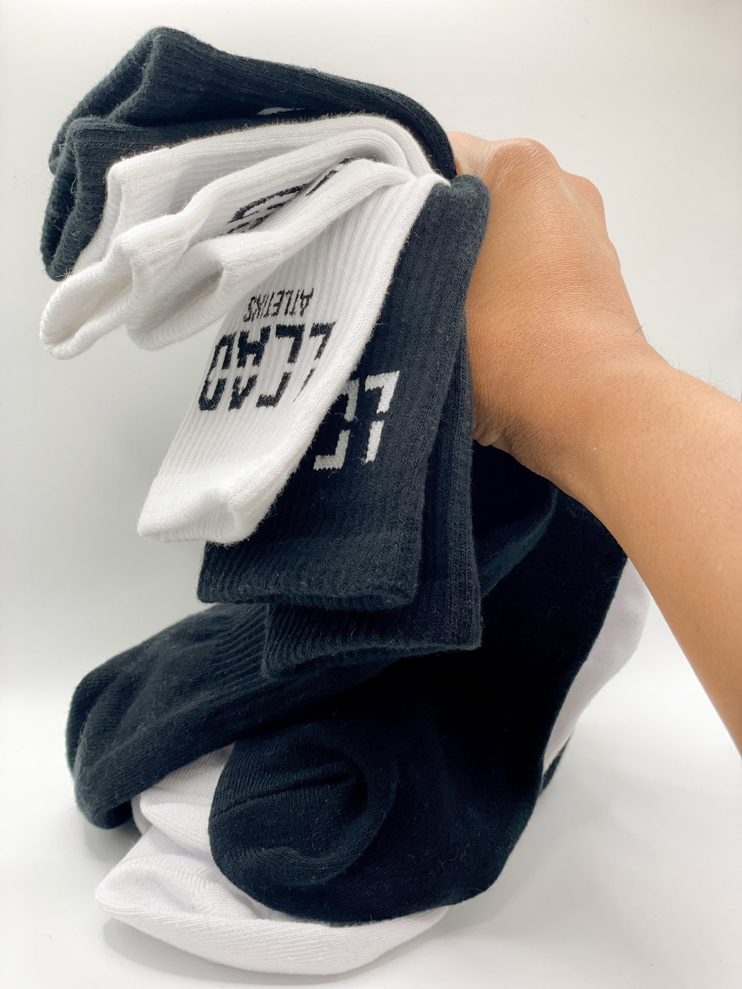 White Crew Socks x LEAD di' Way