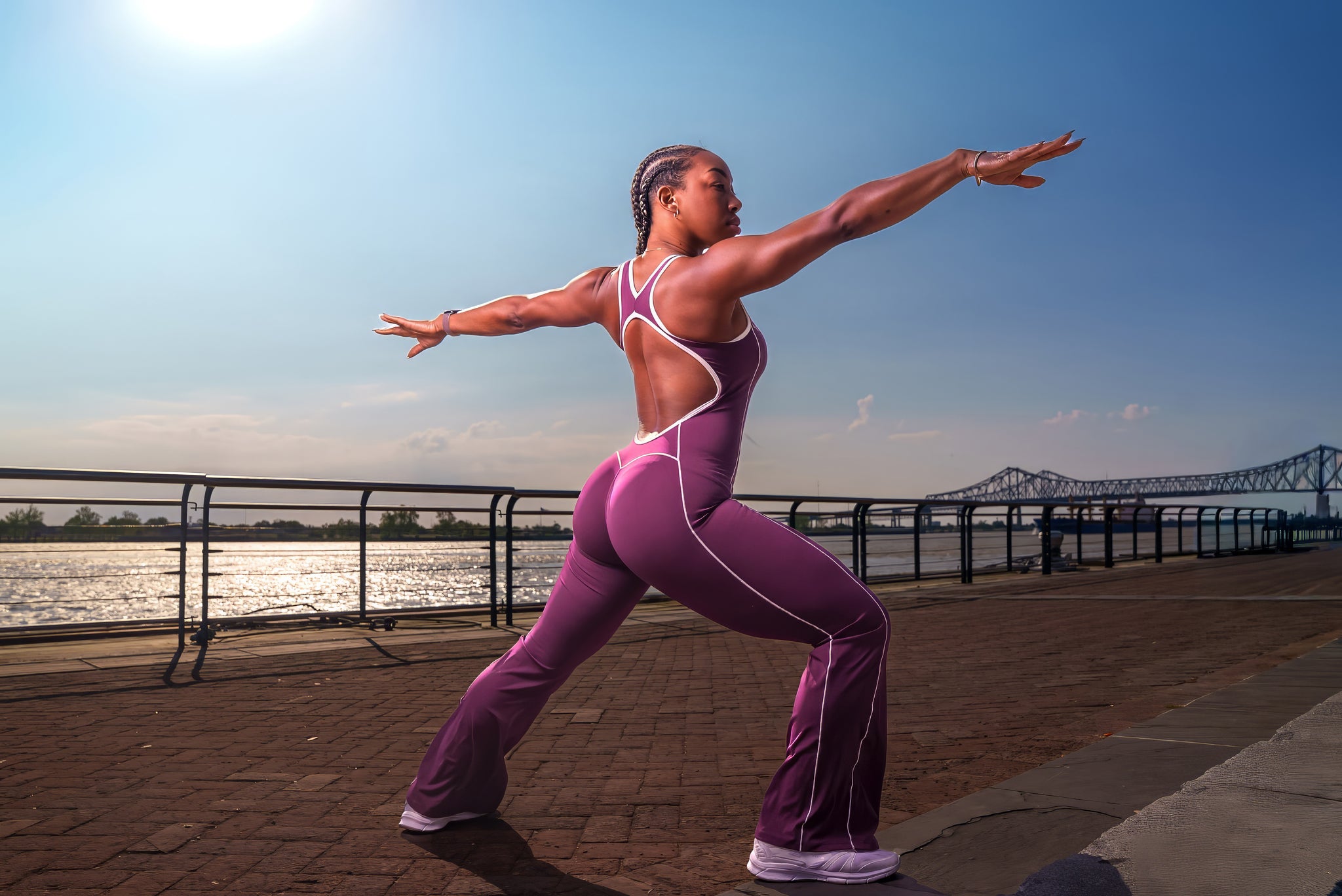 Assured Orchid x Flare Jumpsuit – LEAD ATLETIKS
